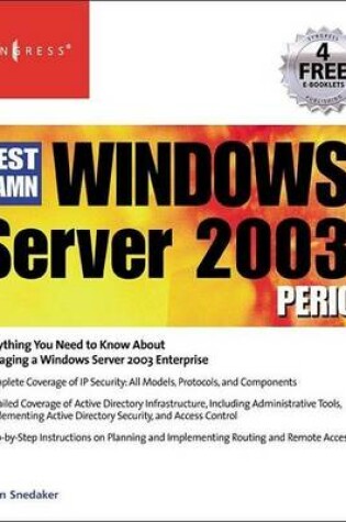 Cover of The Best Damn Windows Server 2003 Book Period