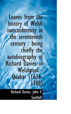 Book cover for Leaves from the History of Welsh Nonconformity in the Seventeenth Century