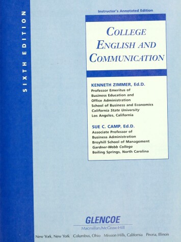 Book cover for College English & Communication