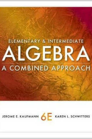 Cover of Cengage Advantage Books: Elementary and Intermediate Algebra : A  Combined Approach