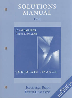 Book cover for Solutions Manual for Corporate Finance