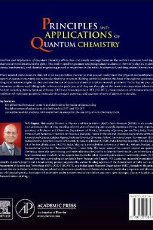 Cover of Principles and Applications of Quantum Chemistry