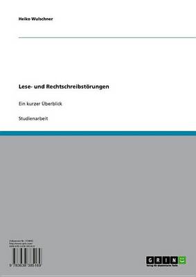 Book cover for Lese- Und Rechtschreibstorungen