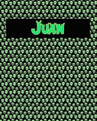 Book cover for 120 Page Handwriting Practice Book with Green Alien Cover Juan