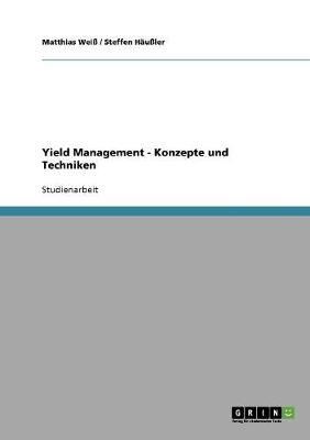 Book cover for Yield Management. Konzepte und Techniken