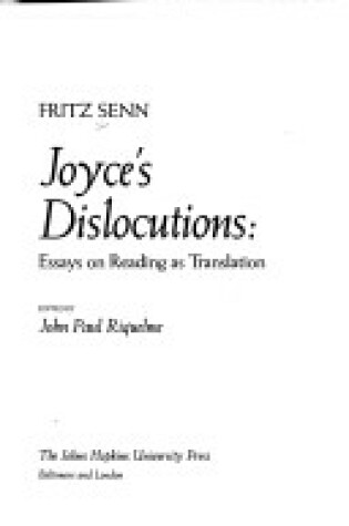 Cover of Joyce's Dislocutions