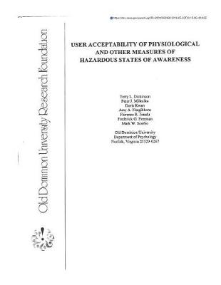 Book cover for User Acceptability of Physiological and Other Measures of Hazardous States of Awareness