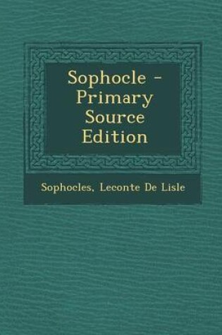 Cover of Sophocle (Primary Source)