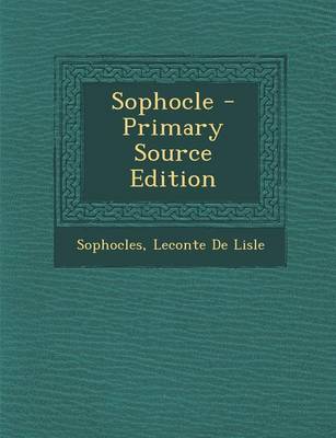 Book cover for Sophocle (Primary Source)