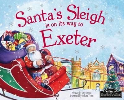 Book cover for Santa's Sleigh is on its Way to Exeter