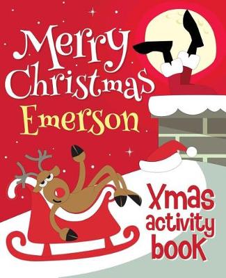 Book cover for Merry Christmas Emerson - Xmas Activity Book