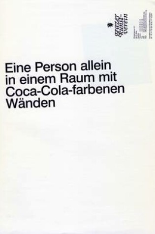 Cover of Eine Person Allein in Einem Raum Mit Coca-Cola