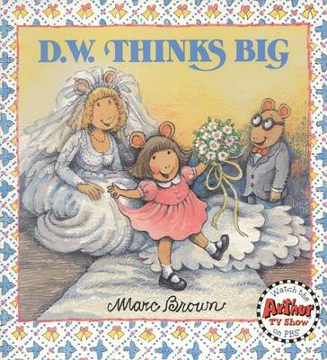 Book cover for D.W. Thinks Big Book and Plush Toy