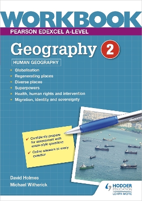 Book cover for Pearson Edexcel A-level Geography Workbook 2: Human Geography