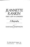 Book cover for Jeannette Rankin, First Lady in Congress