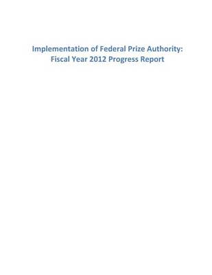 Book cover for Implementation of Federal Prize Authority