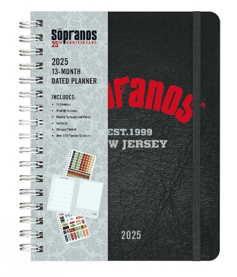 Book cover for 2025 The Sopranos 13-Month Weekly Planner