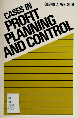 Cover of Cases in Profit Planning and Control