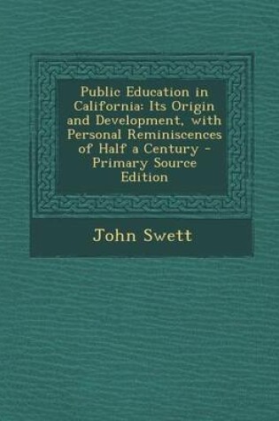 Cover of Public Education in California