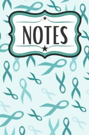 Cover of Teal Ribbon Portable Notebook