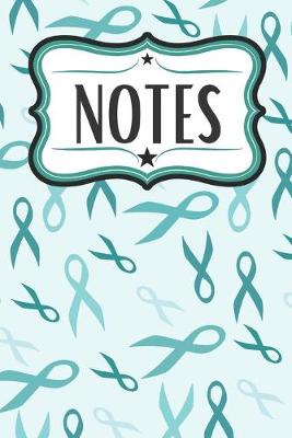 Book cover for Teal Ribbon Portable Notebook