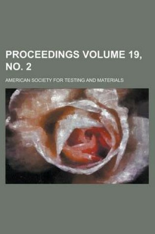 Cover of Proceedings Volume 19, No. 2