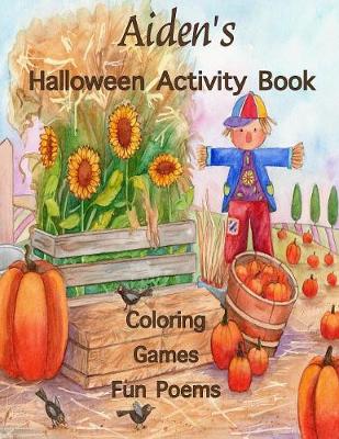 Book cover for Aiden's Halloween Activity Book