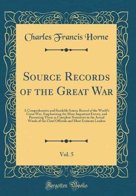 Book cover for Source Records of the Great War, Vol. 5