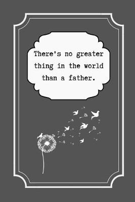 Book cover for There's no greater thing in the world than a father