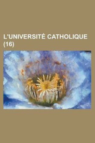 Cover of L'Universite Catholique (16)