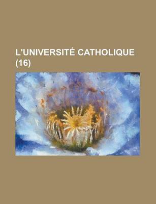 Book cover for L'Universite Catholique (16)