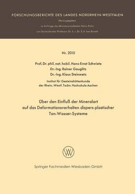 Cover of Über den Einfluß der Mineralart auf das Deformationsverhalten dispers-plastischer Ton-Wasser-Systeme