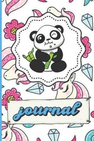 Cover of Panda Bear Unicorns Diamonds Hearts And Flowers Journal