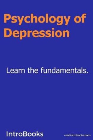 Cover of Psychology of Depression