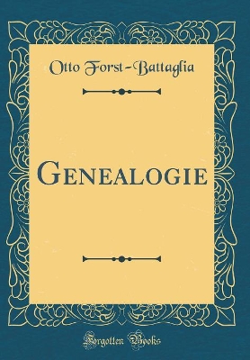 Book cover for Genealogie (Classic Reprint)