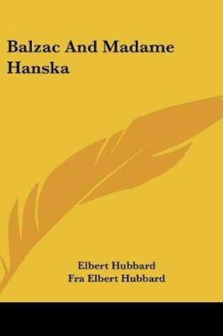 Cover of Balzac and Madame Hanska