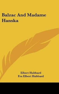 Book cover for Balzac and Madame Hanska