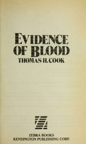 Book cover for Evidence of Blood