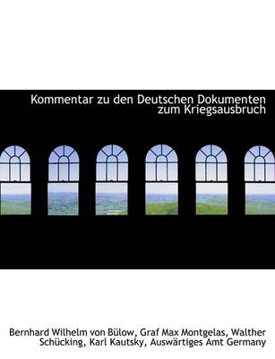 Book cover for Kommentar Zu Den Deutschen Dokumenten Zum Kriegsausbruch