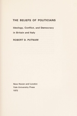 Cover of Beliefs of Politicians