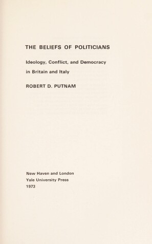 Cover of Beliefs of Politicians