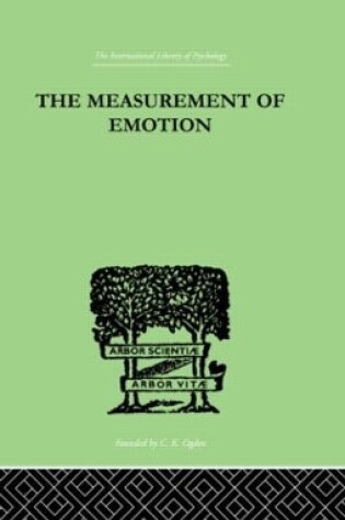 Cover of The Measurement of Emotion