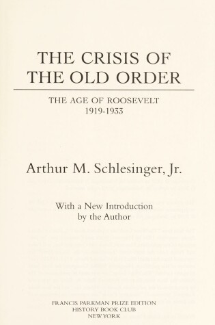 Cover of The Crisis of the Old Order