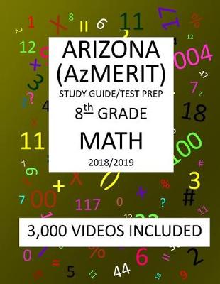 Book cover for 8th Grade ARIZONA AzMERIT, MATH, Test Prep