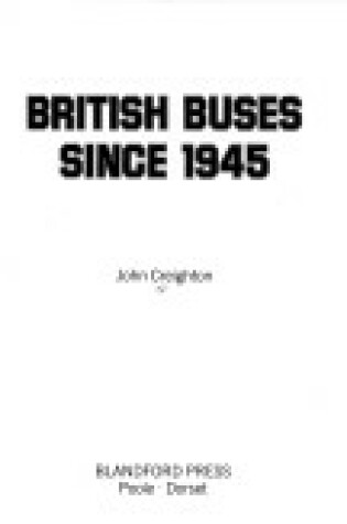 Cover of British Buses Since 1945