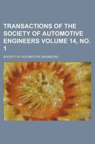 Cover of Transactions of the Society of Automotive Engineers Volume 14, No. 1