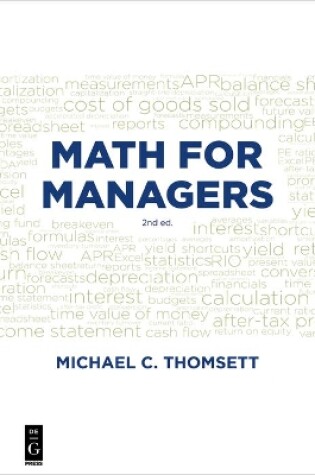Cover of Math for Managers