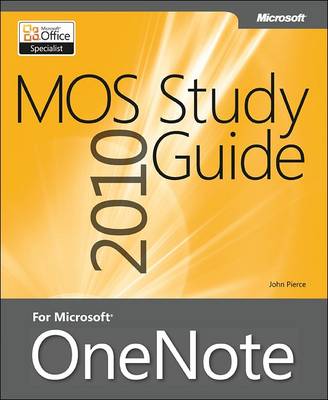 Cover of MOS 2010 Study Guide for Microsoft OneNote Exam