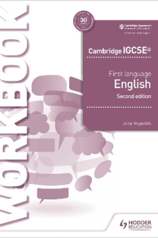 Cover of Cambridge IGCSE First Language English Workbook 2nd edition