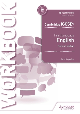 Book cover for Cambridge IGCSE First Language English Workbook 2nd edition